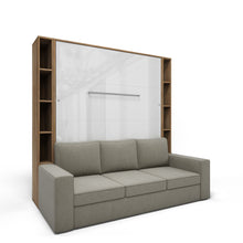 Load image into Gallery viewer, Vertical European Queen size Murphy Bed Invento with a Sofa and two Cabinets