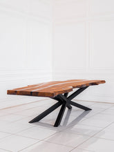 Load image into Gallery viewer, Hornbeam Wood Dining Table RESTO filled with Polymer Resin