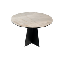 Load image into Gallery viewer, Dining Table GABRIELE with ceramic top and metal base