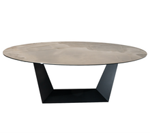 Load image into Gallery viewer, Dining Table GABRIELE with ceramic top and metal base