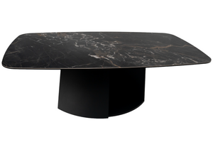 Dining Table MATTIA with ceramic top and wooden base