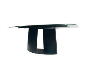 Dining Table MATTIA with ceramic top and wooden base