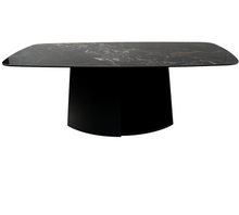 Load image into Gallery viewer, Dining Table MATTIA with ceramic top and wooden base