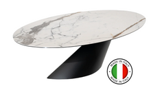 Load image into Gallery viewer, Dining Table LEONARDO with ceramic top and steel base