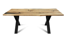 Load image into Gallery viewer, Solid Wood Dining Table with metal legs URBAN-BL