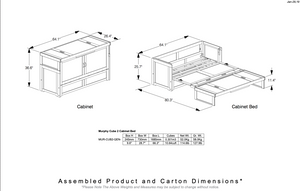 Night and Day Murphy Cube Cabinet Bed MUR-CUB-QEN