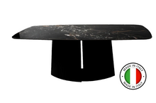 Load image into Gallery viewer, Dining Table MATTIA with ceramic top and wooden base