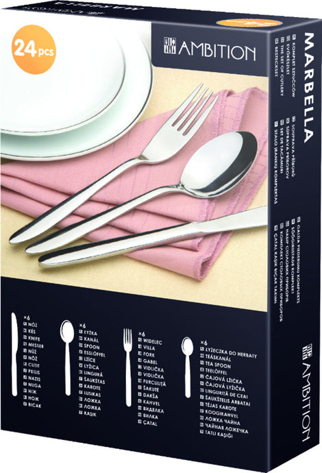 MAR Stainless Steel Flatware set 24 pcs