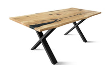 Load image into Gallery viewer, Solid Wood Dining Table with metal legs URBAN-BL