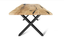 Load image into Gallery viewer, Solid Wood Dining Table with metal legs URBAN-BL