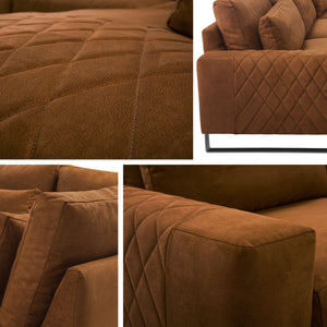 Brown Sectional Sofa FLORA