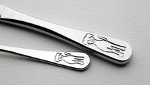 Load image into Gallery viewer, DOG Children 4 Piece 18/10 Stainless Steel Flatware Set