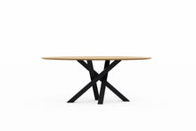 Load image into Gallery viewer, Solid Oak wood Dining Table ALISA with metal legs