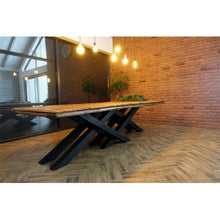 Load image into Gallery viewer, Oak Wood Dining Table KAI  with metal legs