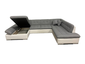 Sectional FULL XL Sleeper Sofa DARIO with Storage