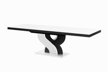 Load image into Gallery viewer, Modern glossy Dining Table BELLA with 2 self-starting leaves