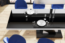 Load image into Gallery viewer, Modern glossy Dining Table BELLA with 2 self-starting leaves