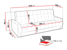 Load image into Gallery viewer, Sofa bed VENUS with storage