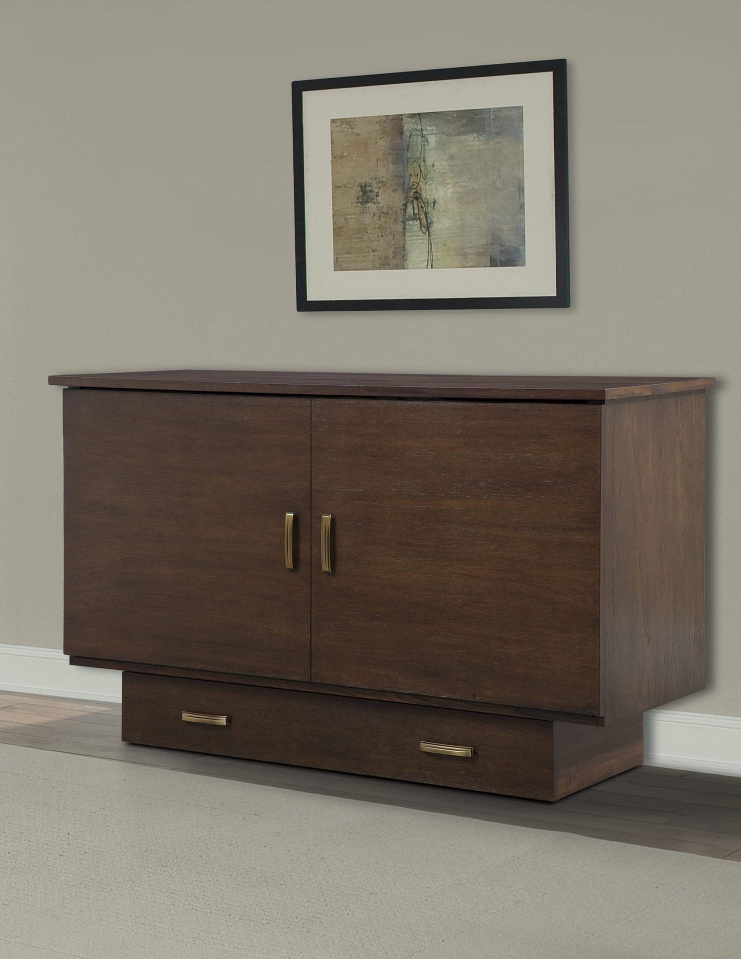 Arason Pekoe Creden zzz Cabinet Bed with Brown Natural Wood Finish