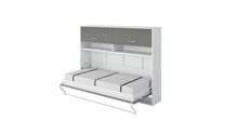 Load image into Gallery viewer, Maxima House Invento Horizontal Wall Bed, Euro Twin Size w/ cabinet on top IN90H-11