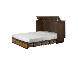 Open Bridgeport creden zzz cabinet bed with tri fold gel mattress