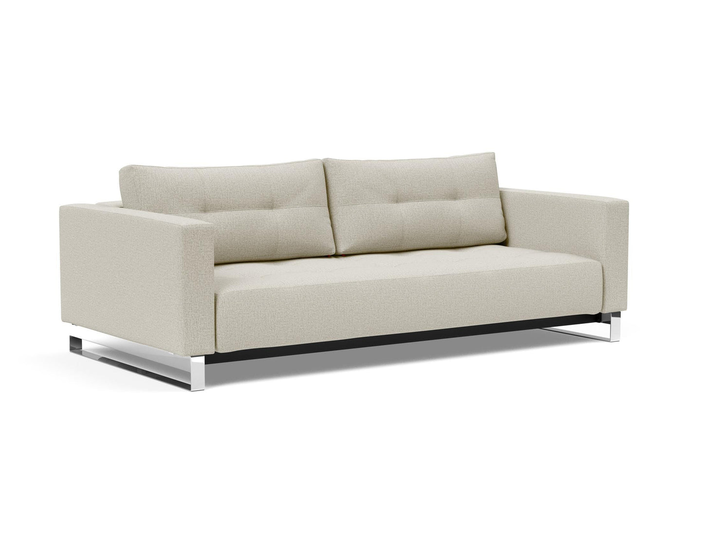 Innovation Living Cassius D.E.L. Chrome Sleeper Sofa Bed in Mixed Dance Natural