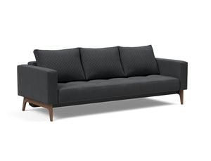 Innovation Living Cassius Quilt Deluxe Sofa Walnut Sleeper Sofa