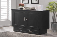 Load image into Gallery viewer, Arason Cottage Black Painted creden zzz cabinet murphy chest bed