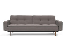 Load image into Gallery viewer, Innovation Living Dublexo Dark Wood with Arms Sleeper Sofa Bed