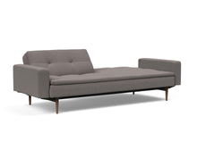 Load image into Gallery viewer, Innovation Living Dublexo Dark Wood with Arms Sleeper Sofa Bed