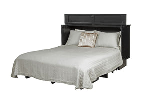 Arason Essex creden zzz cabinet bed in Black open ready for sleep