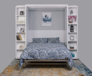 Fusion Wall Beds Library Queen Size EL-QN Multiple Finishes