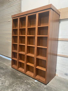 Fusion Wall Beds Library Queen Size EL-QN Multiple Finishes with Side Shelves