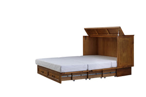 Arason Kingston creden zzz cabinet bed Open with tri fold matress view