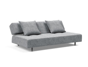 Innovation Living Long Horn Deluxe Stainless-Steel-Legs, White-Wheels Sleeper Sofa
