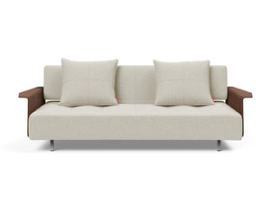 Innovation Living Long Horn Deluxe w/ Wood Arms Stainless Legs w/ Wheels Sleeper Sofa