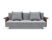Load image into Gallery viewer, Innovation Living Long Horn Deluxe w/ Wood Arms Stainless Legs w/ Wheels Sleeper Sofa