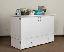 Load image into Gallery viewer, Fusion Wall Beds Queen Cabinet Bed in White &amp; Walnut