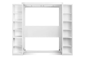 Fusion Wall Beds Library Queen Size EL-QN Multiple Finishes